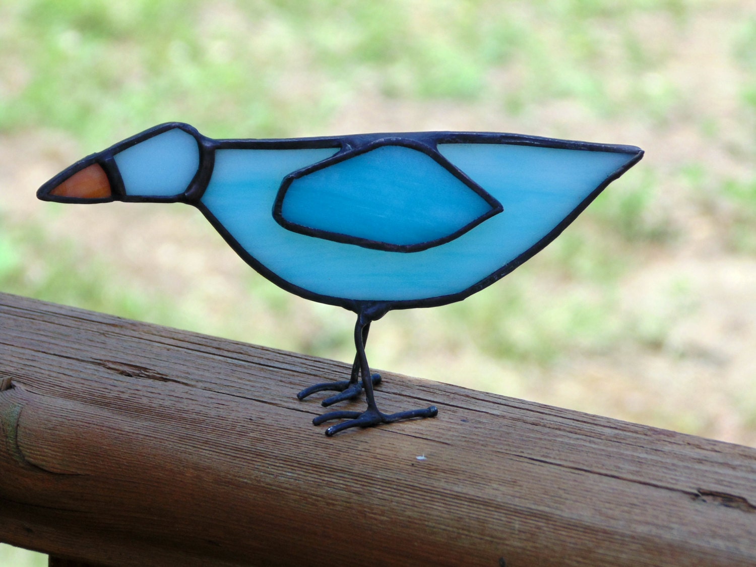 Stained Glass Funky Bird Blue Bird 3d Bird Bird Suncatcher