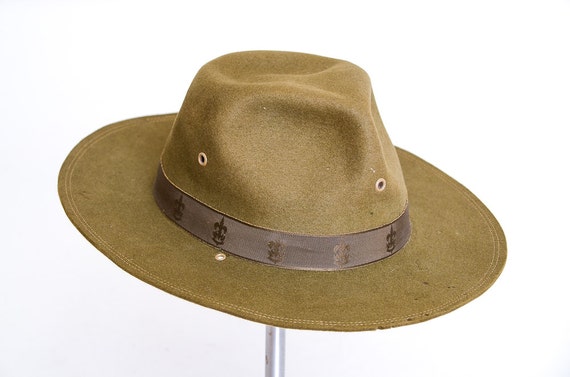 1960s Boy Scouts of America Scoutmaster Rangers Hat Wide Brim