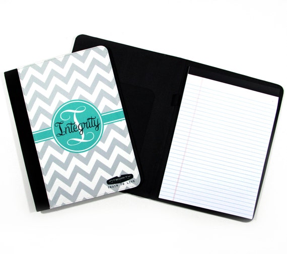 Items similar to Notebook Notepad Portfolio Padfolio Monogrammed