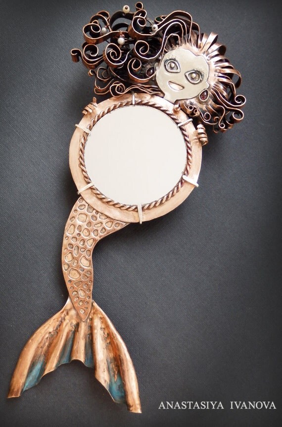 mermaid hand mirror