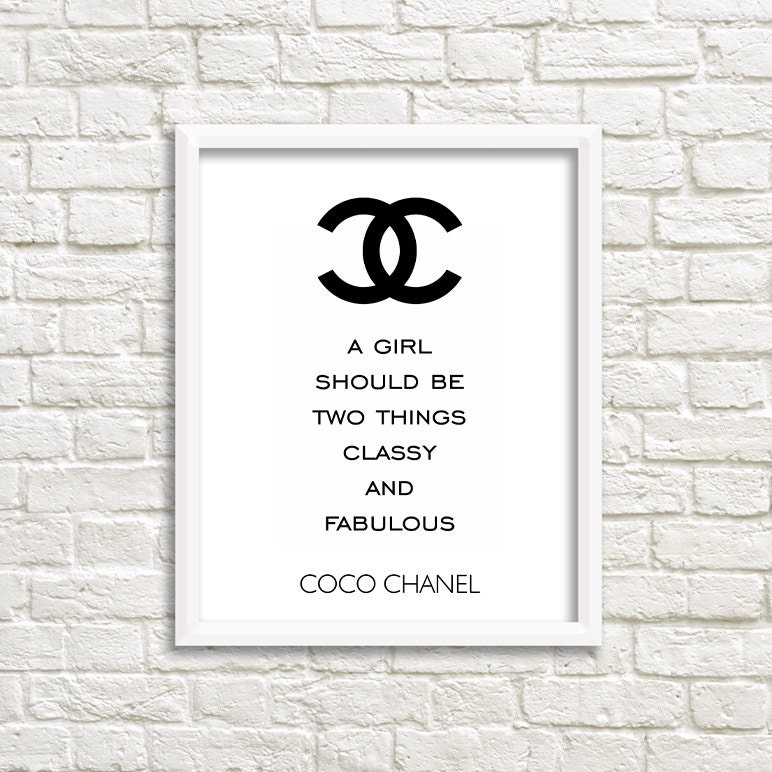 printable quotes coco chanel quote Digital print by GrafikShop