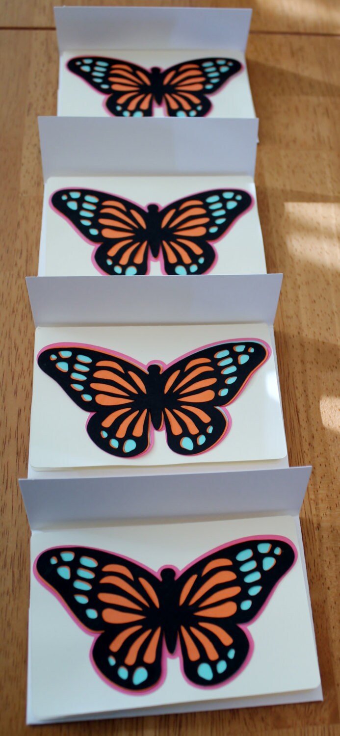 Butterfly Note Card Set Note Card Butterfly by HushCreate on Etsy