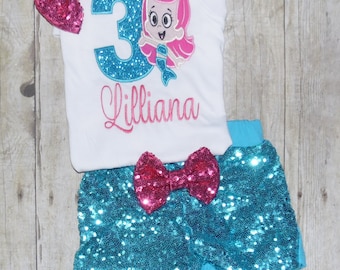 Bubble Guppies Birthday outfit! Bubble guppies birthday shirt, Bubble guppies birthday invitation, Bubble guppies party outfit, molly shirt