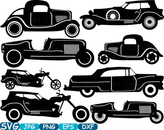 Download Vintage Sport Cars Monogram Cutting Files Digital files svg