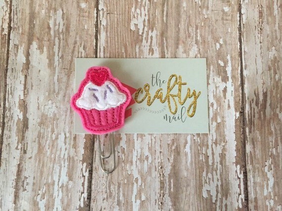 Cupcake Paper Clip. Cupcake Planner Clip. Food Planner Clip. Dessert Planner CLip