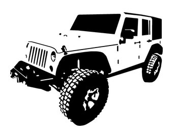 Jeep Wrangler Hood Decal Oscar Mike Distressed by SidewinderGrafix