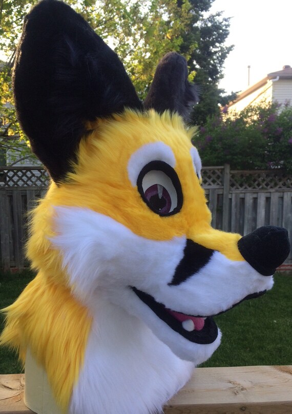 Yellow Fox Fursuit Partial by SewingStuffs on Etsy