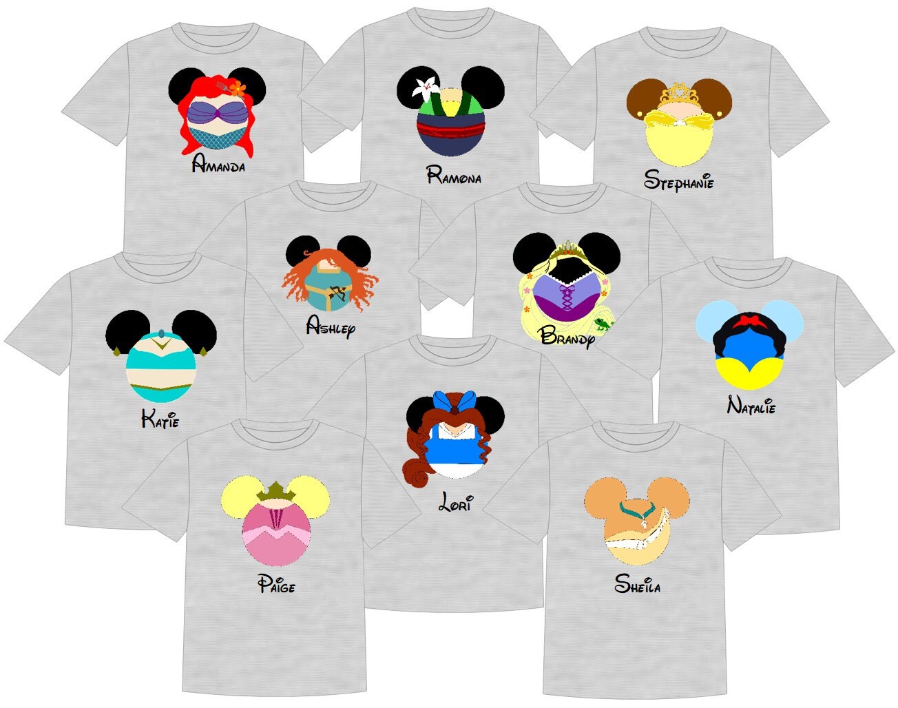 Disney Shirt DISNEY PRINCESSES Disney Vacation by TheMouseBoutique