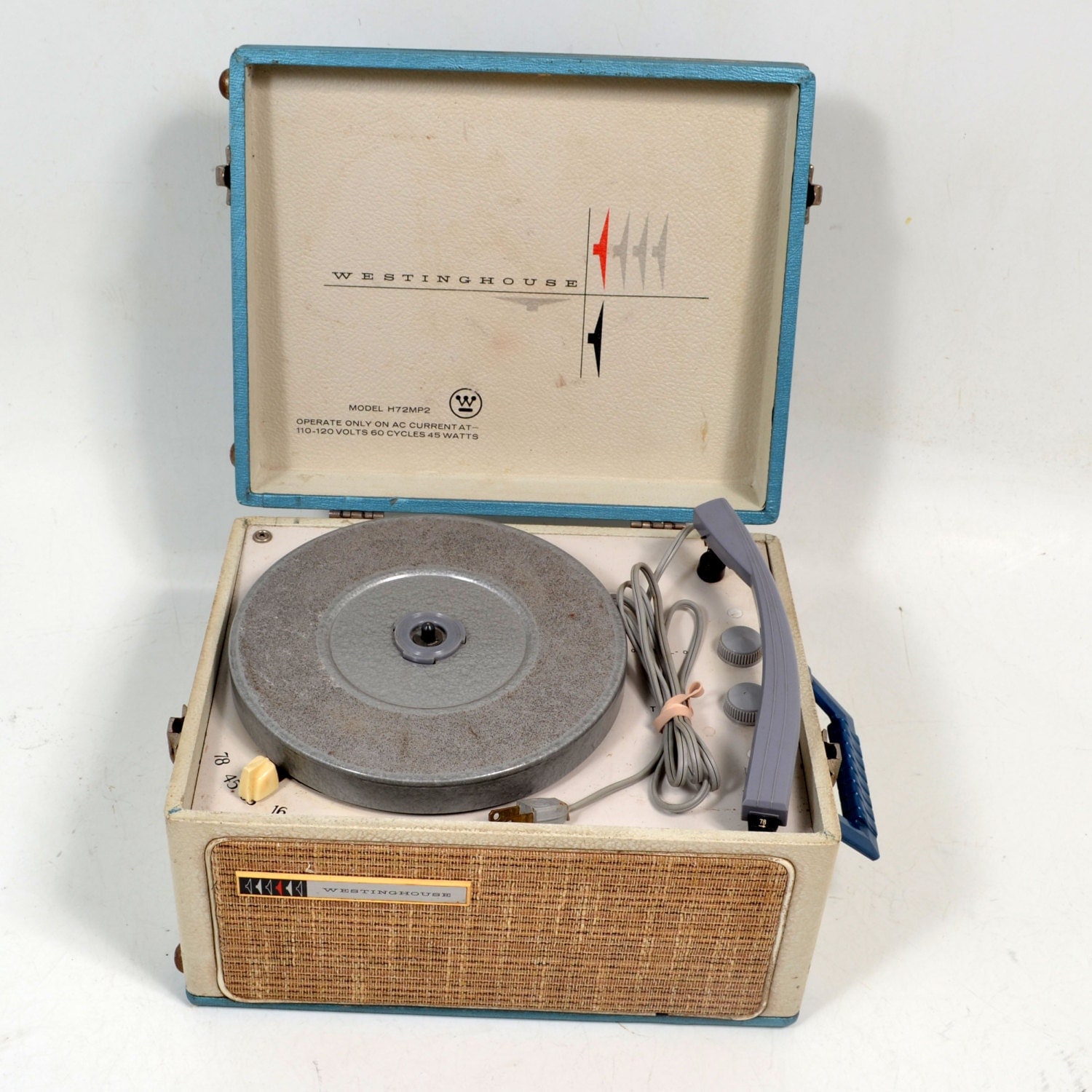 Westinghouse Vintage Portable Suitcase Record Player with a