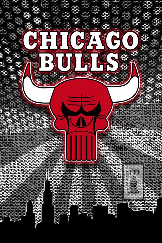 Chicago Bulls Art Chicago Bulls Poster Bulls Chicago by McQDesign