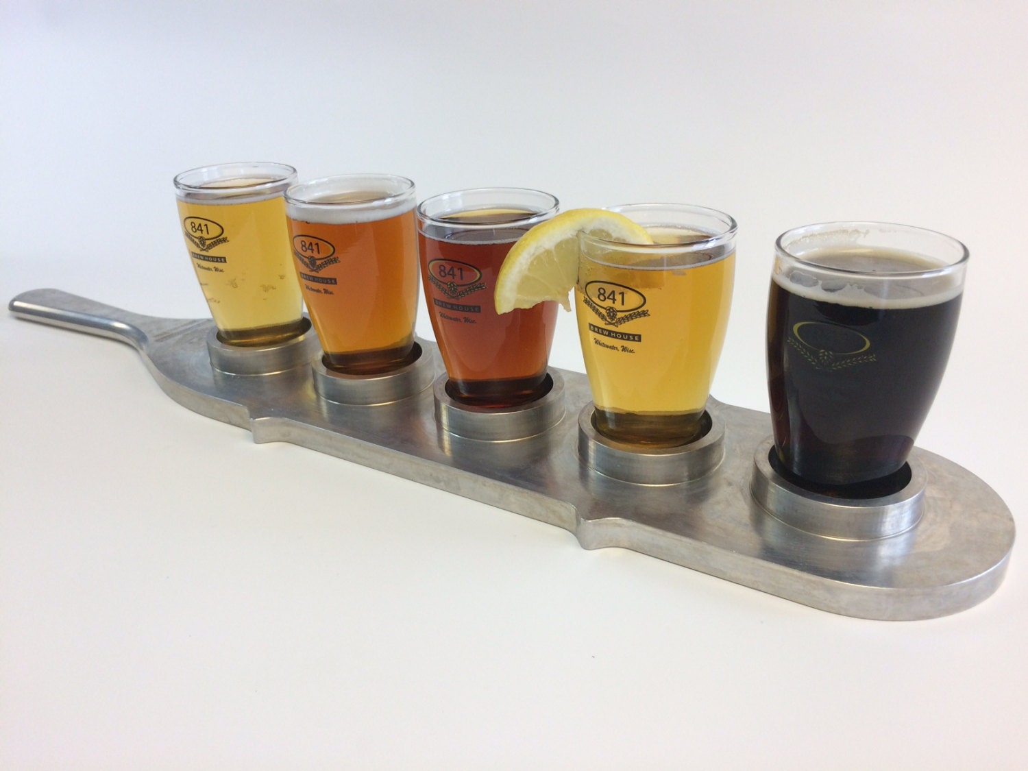 Metal Beer Flight Paddles by CustomRMDProducts on Etsy