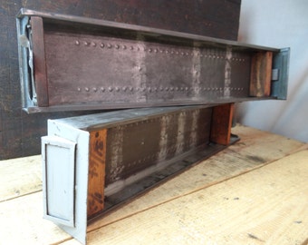 Nice Pair Of 1940'S Gray Metal Cabinet Drawers
