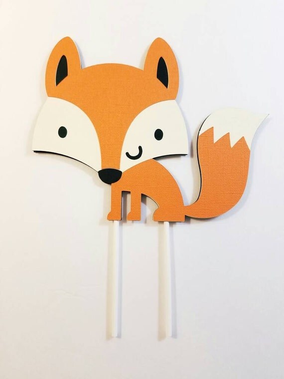 Items similar to Fox Cake Topper, woodland cake topper, fox decorations ...