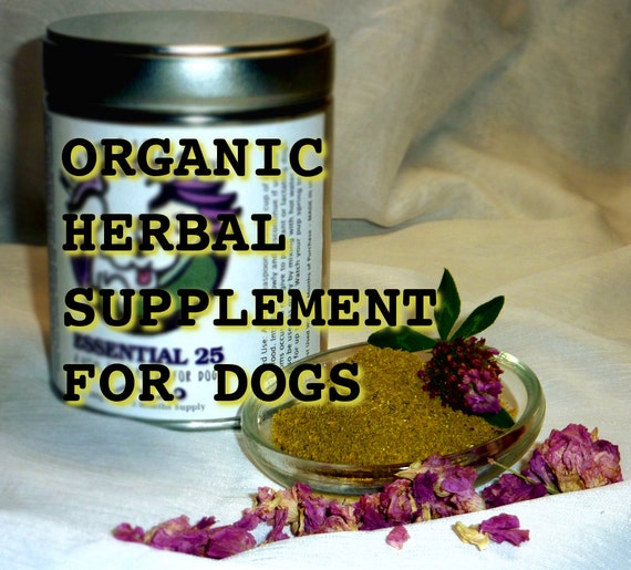 ORGANIC HERBAL SUPPLEMENT for dogs Essential 25 by PurpleRoots
