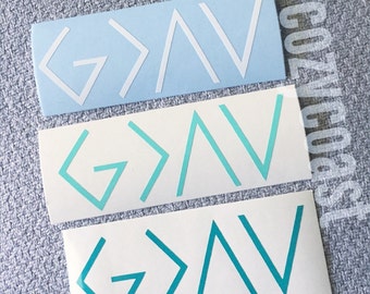 God is Greater than the Highs and Lows, Ups and Downs Decal, Car Decal, Window Decal, Water bottle Decal, Laptop Decal