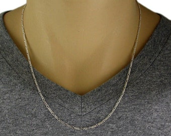 925 Sterling Silver Figaro Chain Necklace - 050 Gauge 2 mm - 20"/22"/24"