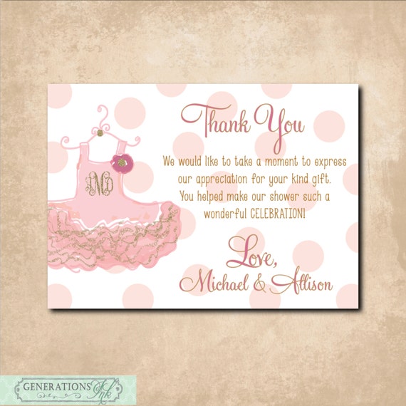 Thank you note to match Baby Shower Invitation / DIGITAL FILE