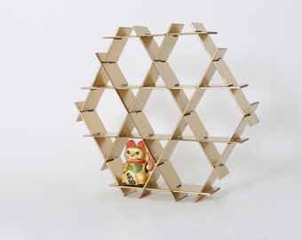 Display Shelves, Gold Home Decor, Geometric Shelves, Floating Shelves, Modern Decor , Wall Shelves, Honeycomb Shelves, Open Storage