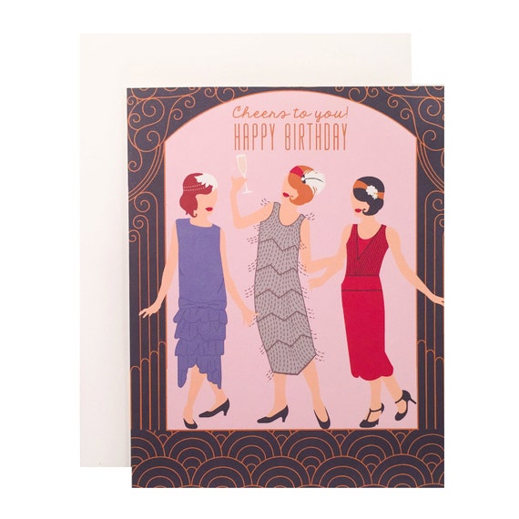 1920s Birthday Greeting Card
