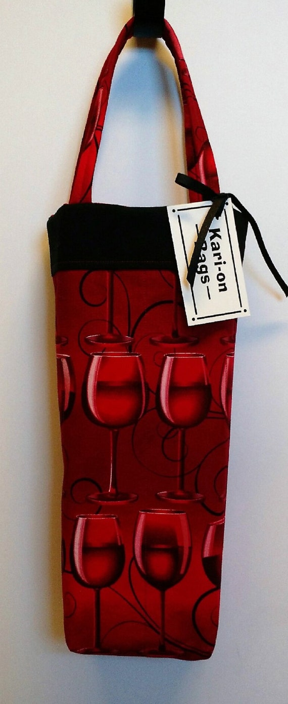 wine and glass tote