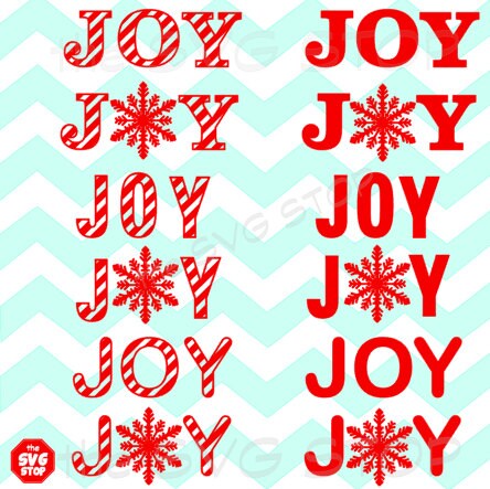 Download Joy Snowflake Candy Cane Stripe SVG files for Cricut by ...