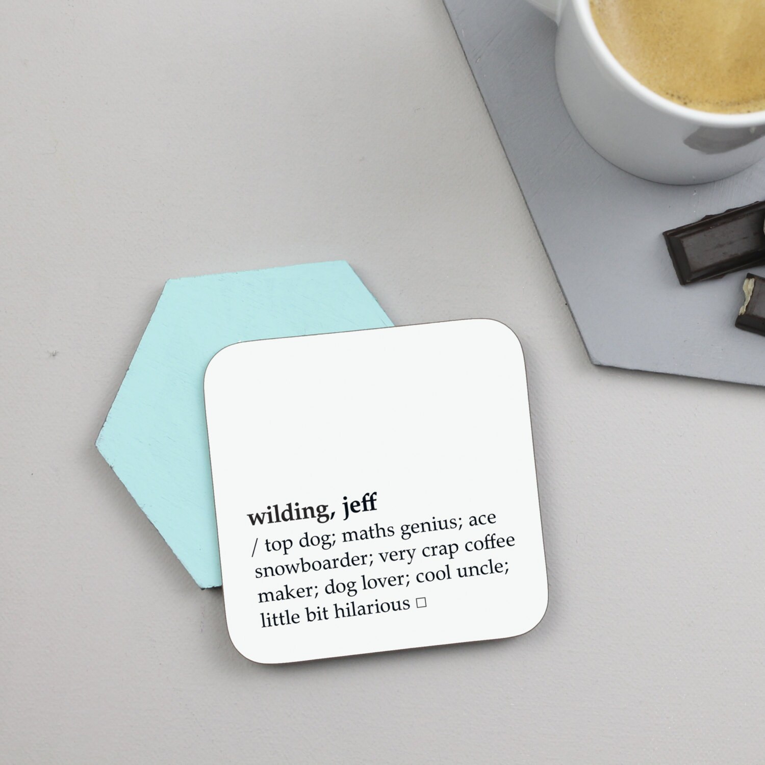 Dictionary Definition Coaster Personalised Coaster by XOXOgiftsuk