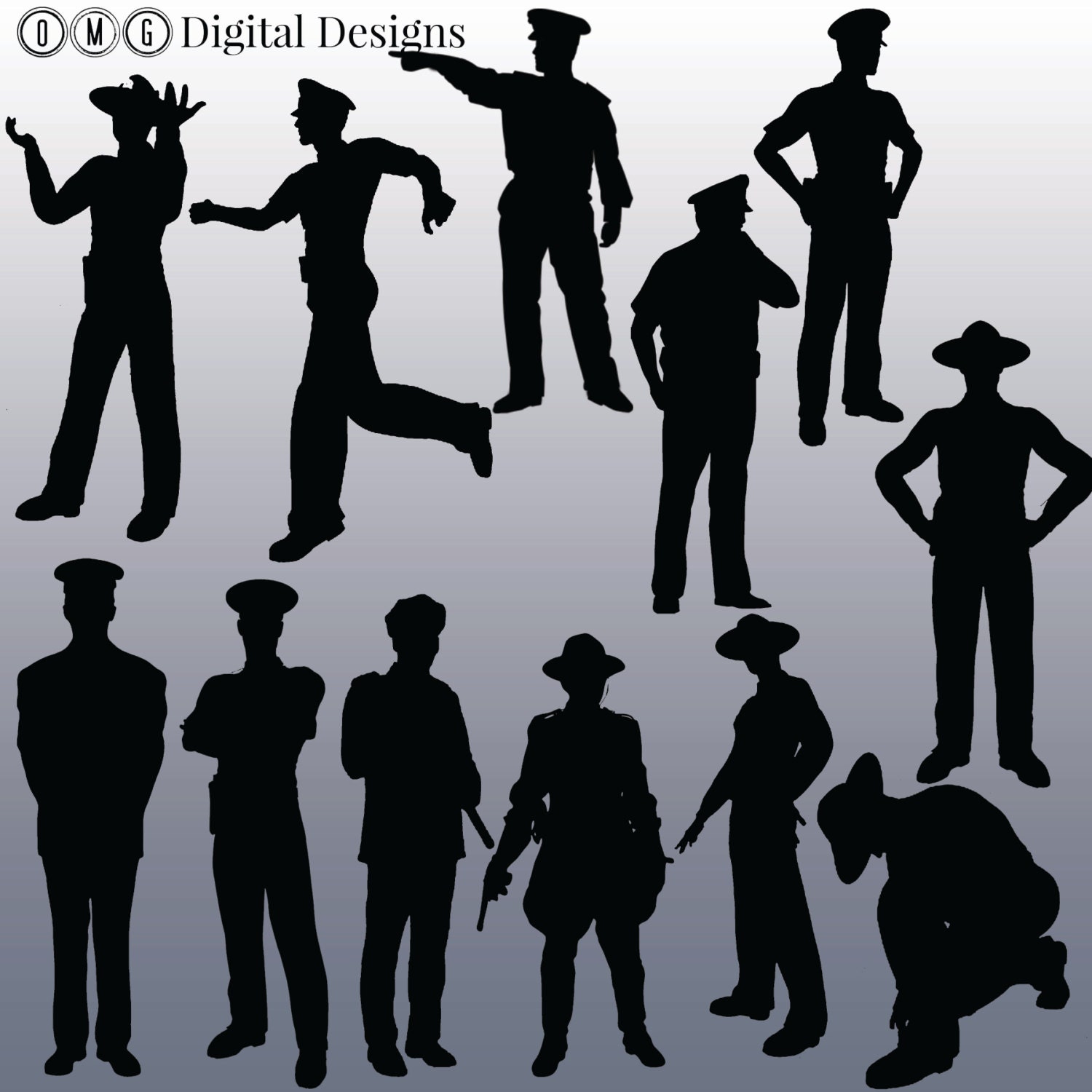 Download 12 Police Silhouette Clipart Images, Clipart Design ...