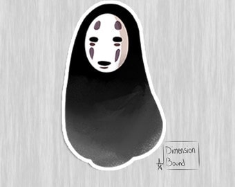 No Face sticker, anime notebook sticker laptop stickers