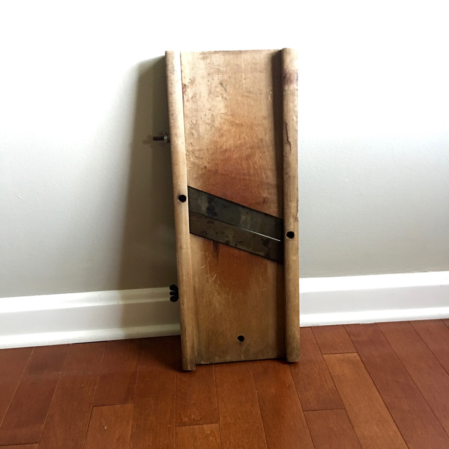 Vintage Wooden and Metal Sauerkraut Slaw Cutter Slicer Country