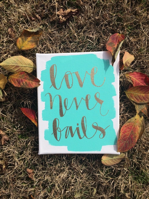 calligraphy never love fails Fails Never DIY Love Home Decor Canvas Calligraphy Wall Decor