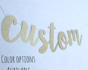 Custom Banner-Large Custom Banner-Gold Glitter Custom Banner-Personalized Banner-Personalized Large Banner