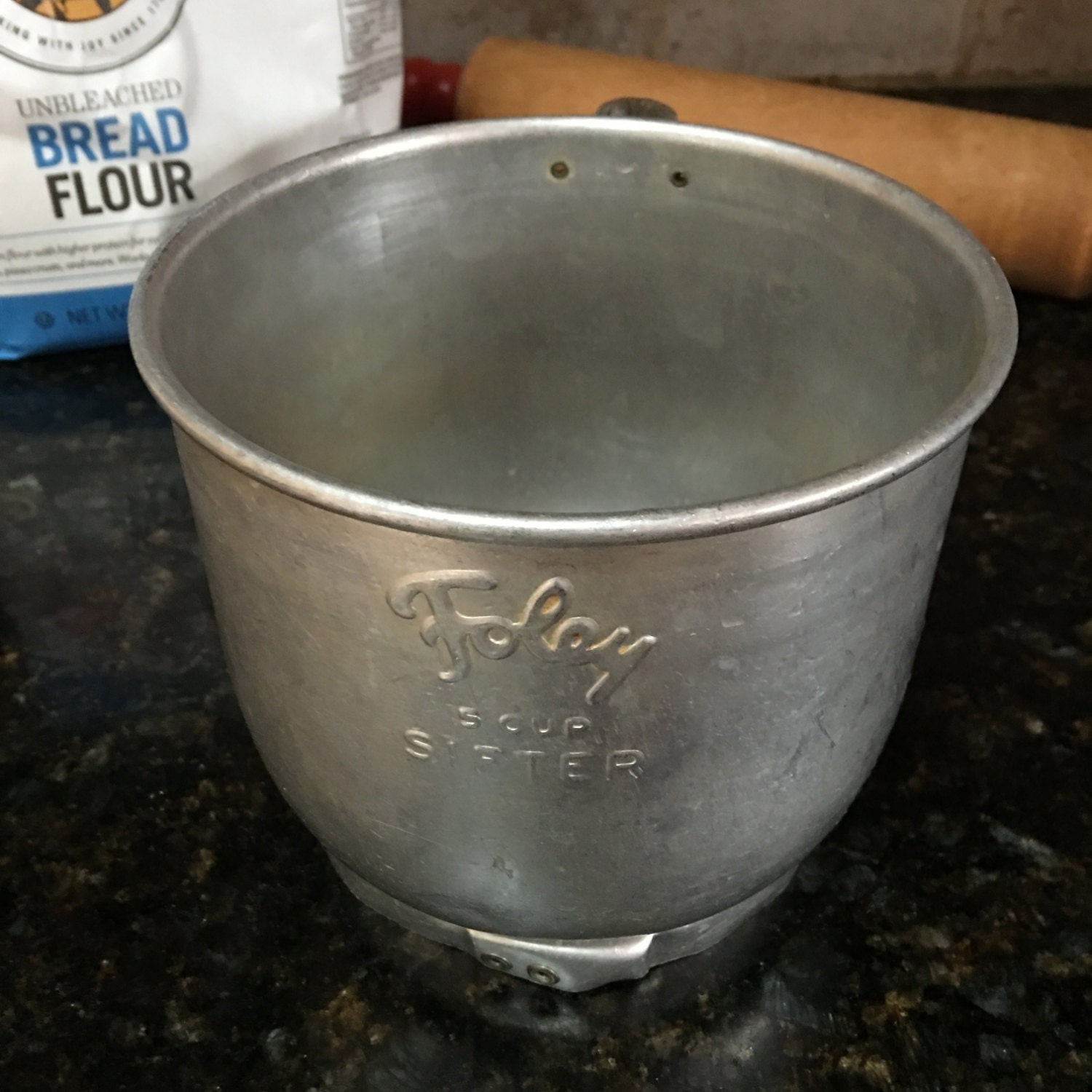 Vintage Foley 5 Cup Flour Sifter Hand Held by littlejoesattic