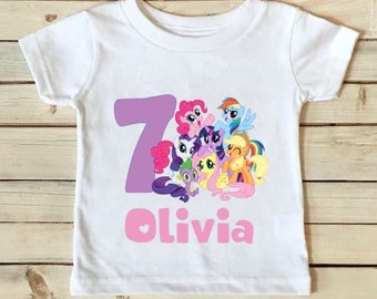 My Little Pony Birthday Shirt- My Little Pony Shirt - Birthday Shirt - Girls Birthday Shirt - MLP - Personalized Shirt - Custom Shirt-