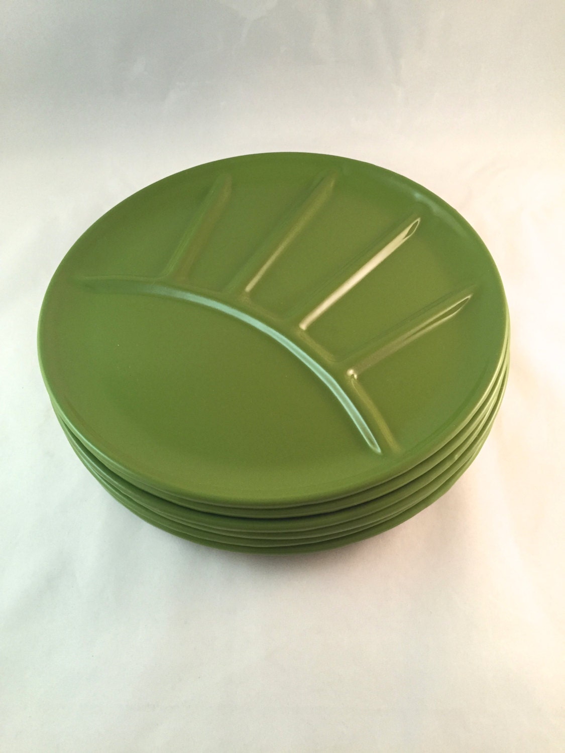 RESERVED SALE Green Enamel Plates made in Japan