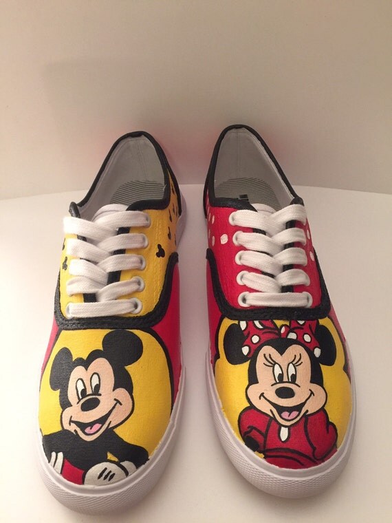 Mickey and Minnie Mouse ShoesWomen's shoes by MedinaArts on Etsy