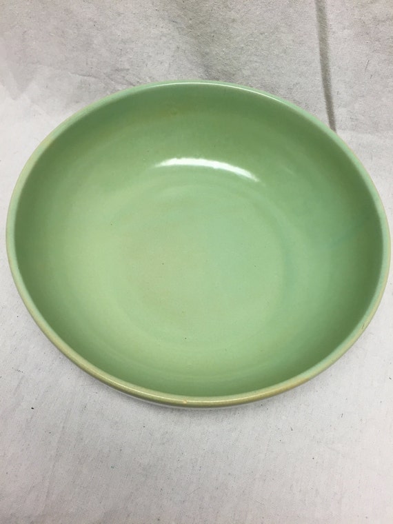 Vintage La SoLana Ware Pottery Bowl Large Green 12.5 by LilLaFleur