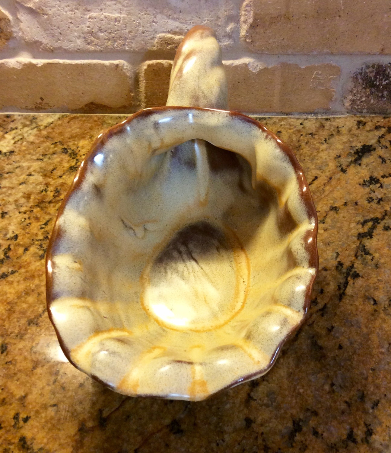 Vintage Frankoma Pottery Cornucopia Horn of Plenty Plainsman