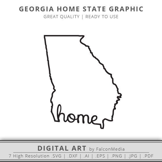 Download Georgia Home State Outline Graphic Georgia Outline Georgia