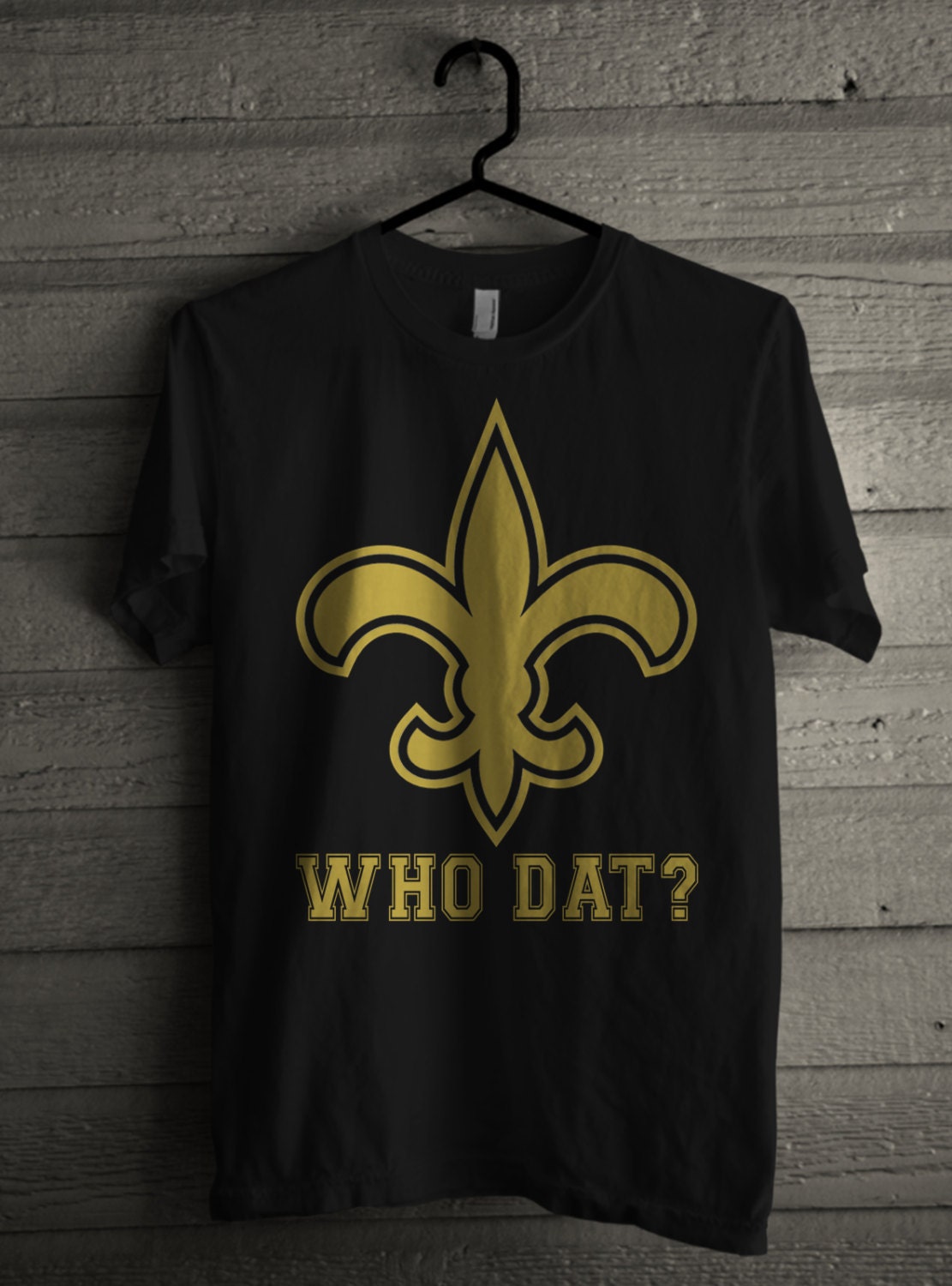 Mens Who Dat Shirt Handmade New Orleans Football T-shirt