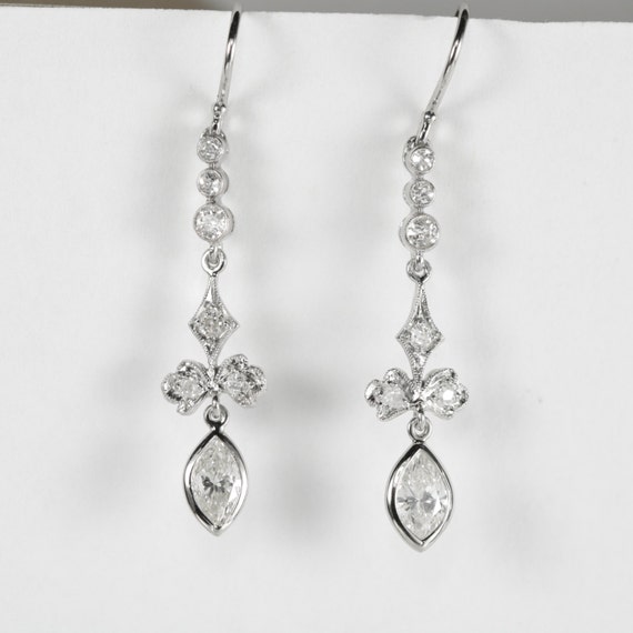 1.00 carat diamonds platinum Dangling by DavidJThomasJewelry