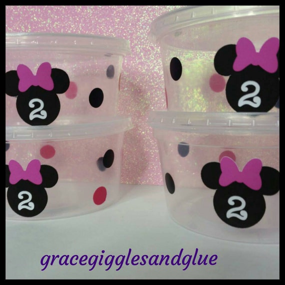 12 Reusable Waterproof Minnie Mouse 12oz Snack Cups w/Lids