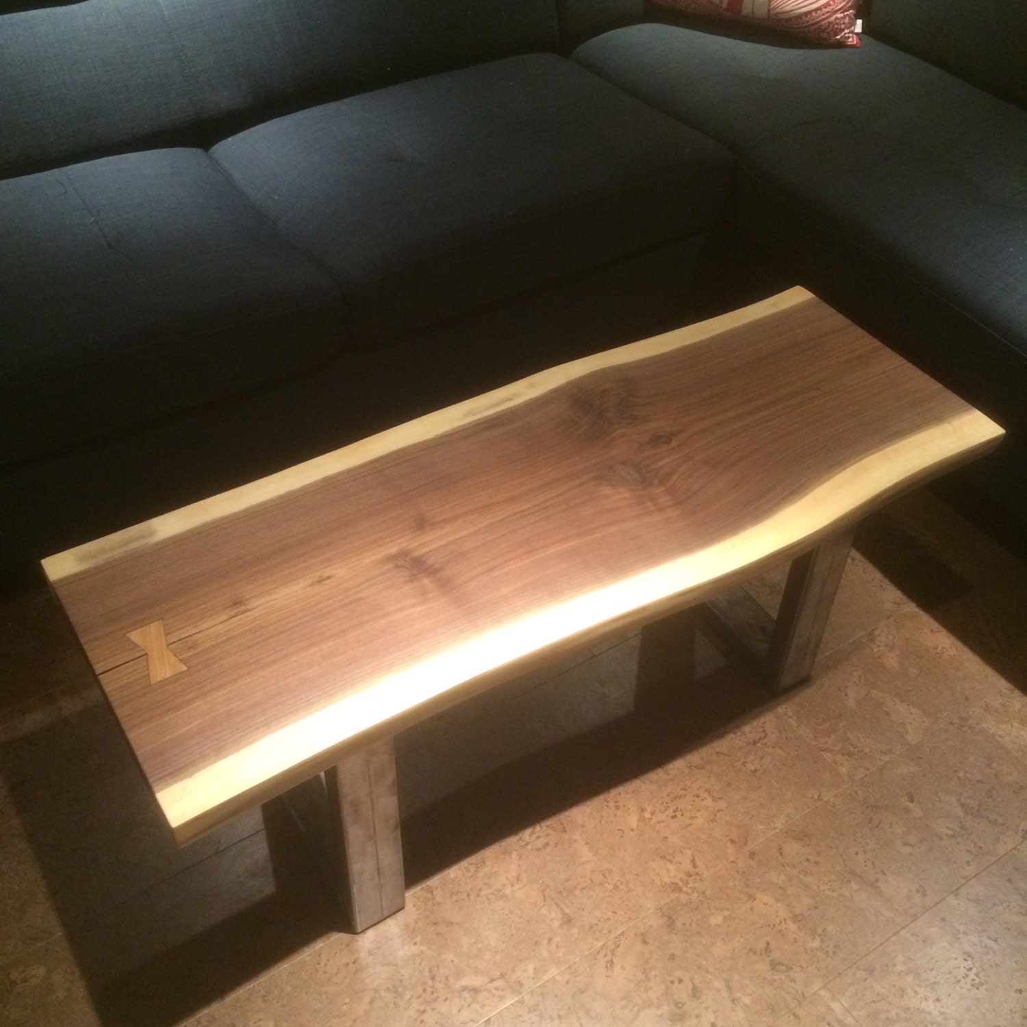 Live Edge Black Walnut Coffee Table by AkesBespokeWoodwork on Etsy