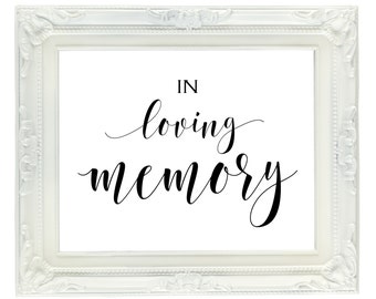 Best in loving memory free printable | Aubrey Blog