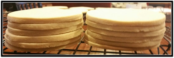 Undecorated Cut Out Sugar Cookies 1 Dozen
