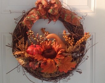 Fall door basket | Etsy