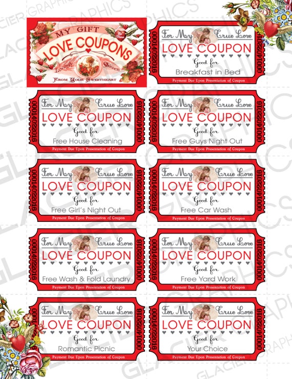 Valentine Love Coupons Business Card Template Valentine