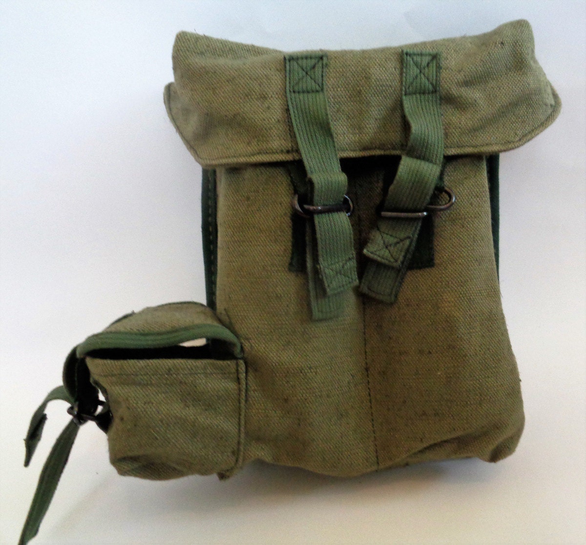 Army Belt Bag USSR Army Vintage Military Canvas Bag Olive