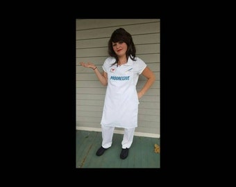 Flo Progressive Apron & I Heart Insurance Button