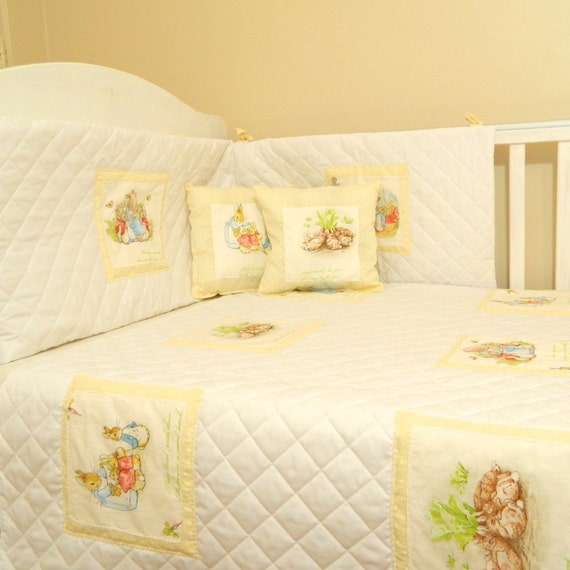 Cream & white dotty Beatrix potter Peter rabbit baby crib