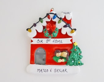 Couple In New Home Personalized Ornament - Couple In 1st Home Personalized Ornament - Our New Home Ornament - Our First Home Ornament